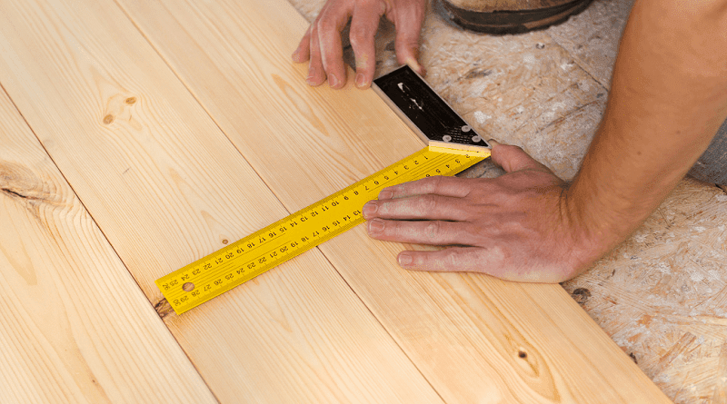measuring lvp flooring installation